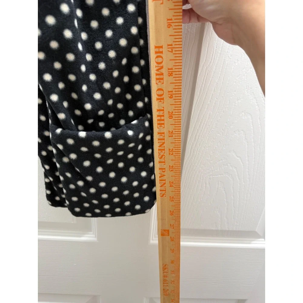 Gap Kids Black White Polka Dot Fleece Pocket Scarf One Size NWT